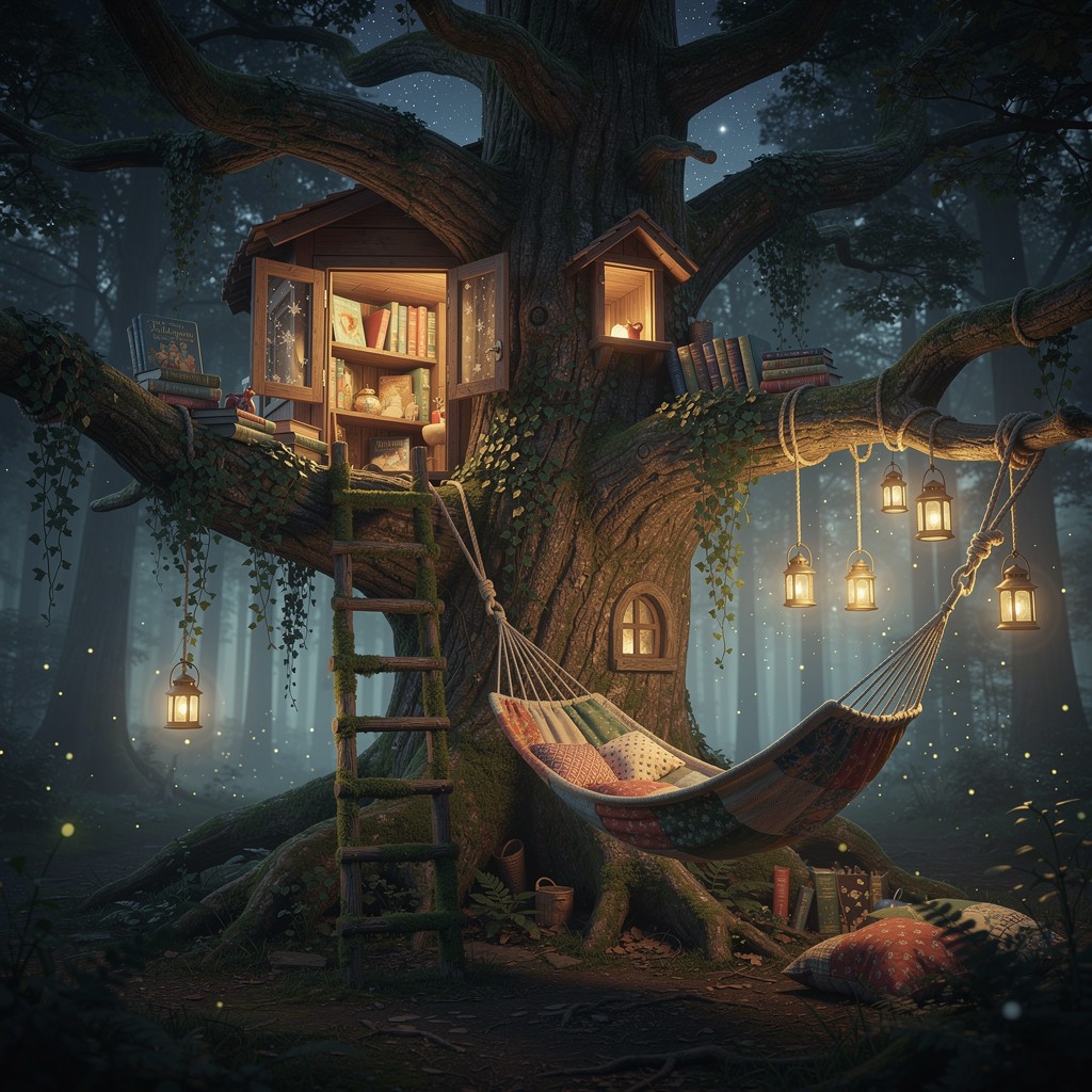 Tree House Reading Free Enchanted Reading Treehouse Image - Treehouse, Magical, Fantasy ...