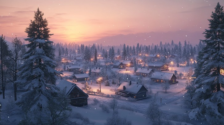 Free Snowy Winter Village Image - Winter, Snow, Village | Download at ...