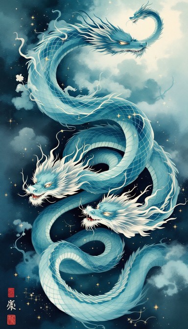 Free Azure Dragon Ascends Image - Dragon, Azure, Serpent | Download at ...
