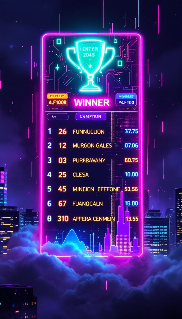 Free Neon Victory Display Image - Cyberpunk, Holographic, Leaderboard ...