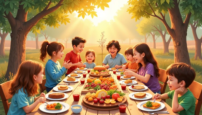 Free Joyful Table Friends Image | Download at StockCake