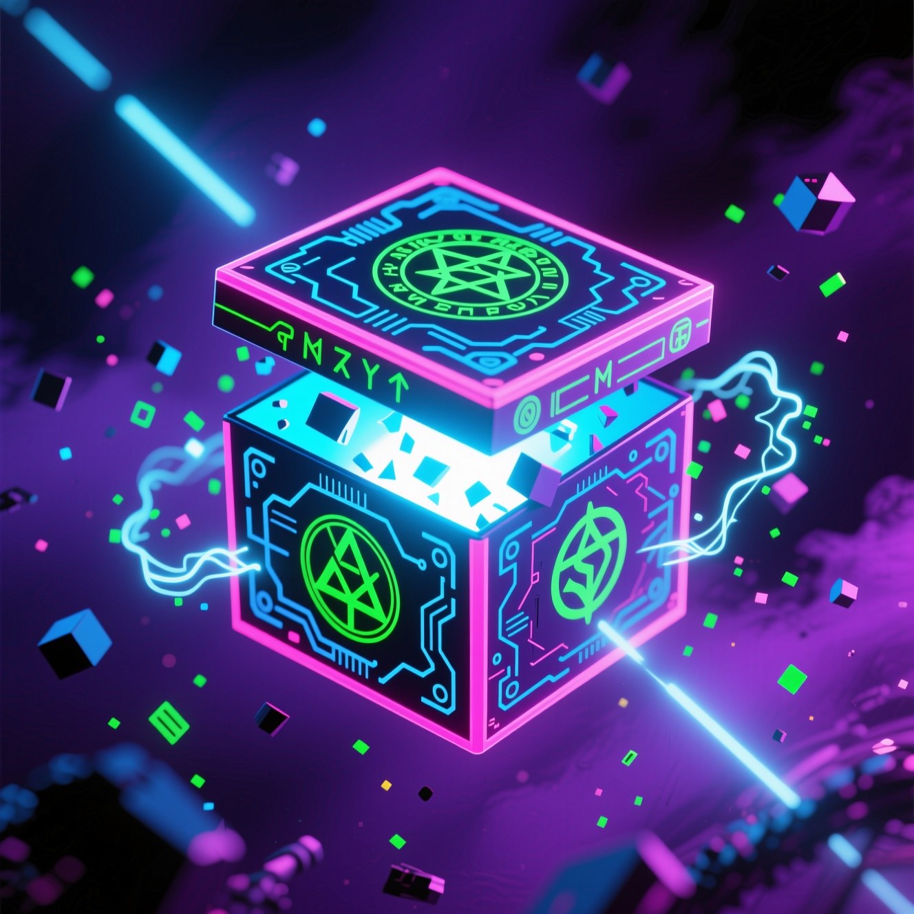 Free Mystical Cyberpunk Cube Photo - Cyberpunk, Mystical, Cube ...