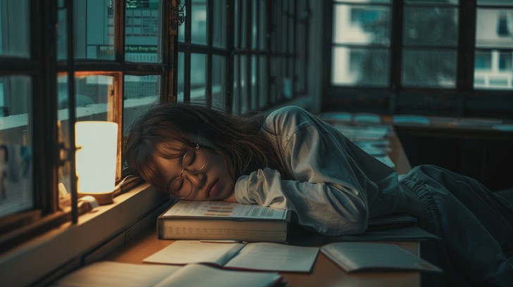 Free Exhausted Student Napping Image - Student, Library, Nap | Download ...