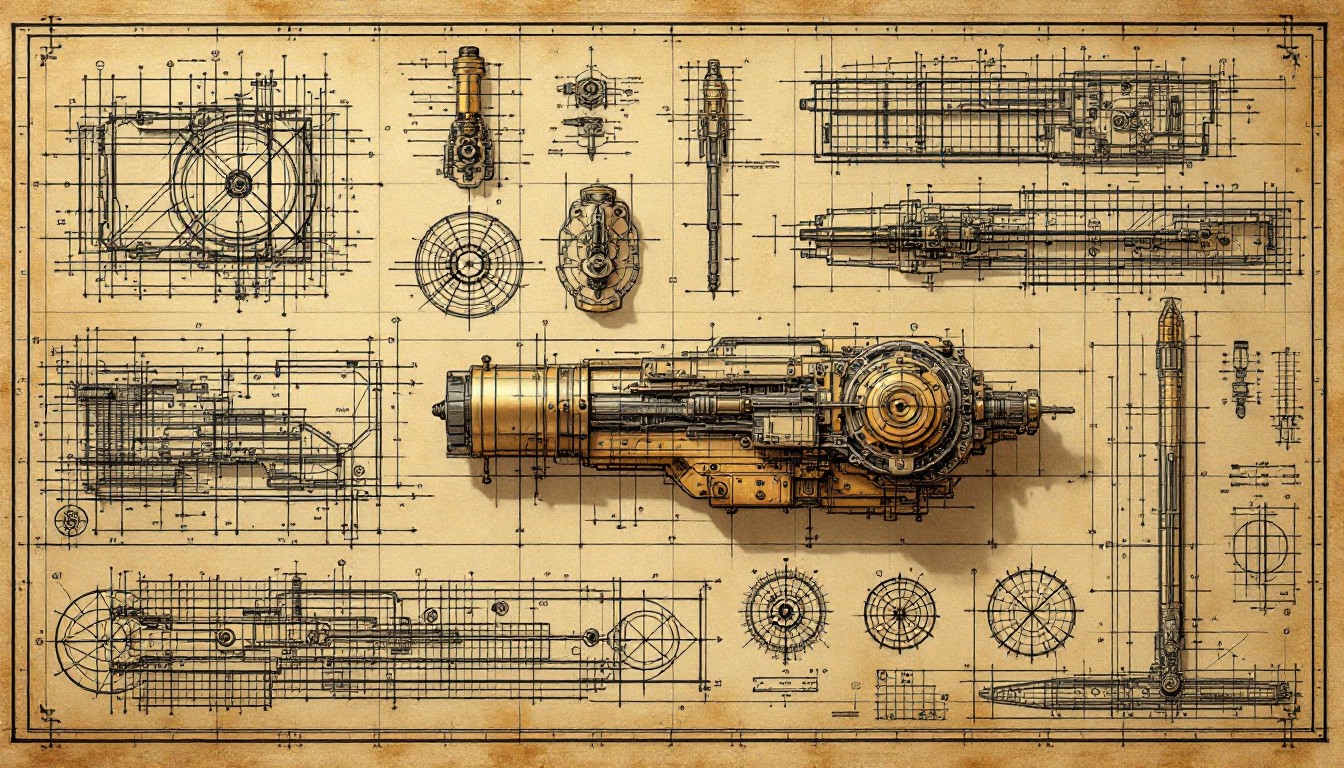 Free Vintage Mechanical Blueprint Image - Blueprint, Schematic, Diagram ...