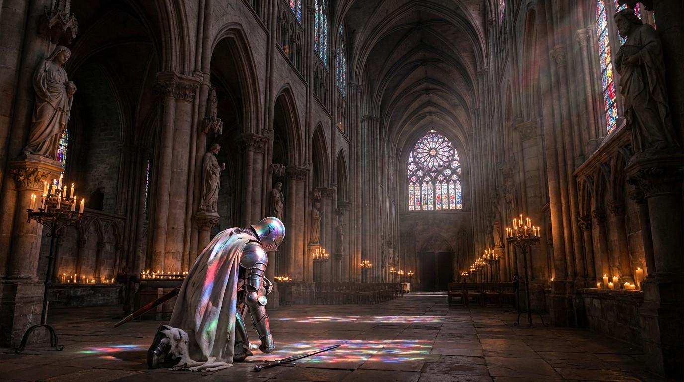 Free Knight Prays Alone Image - Knight, Cathedral, Prayer | Download at ...