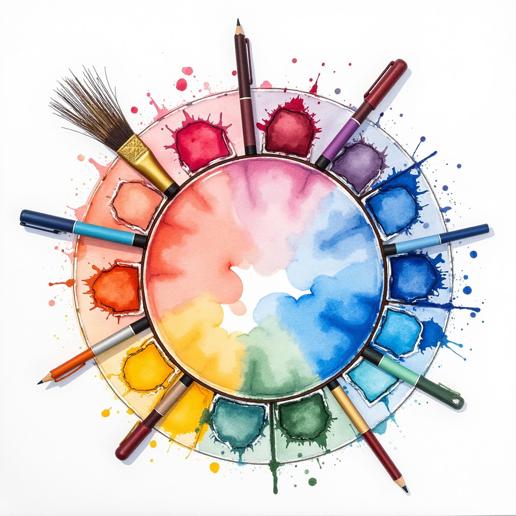 Free Creativity's Color Wheel Image - Watercolor, Artistic, Circle ...