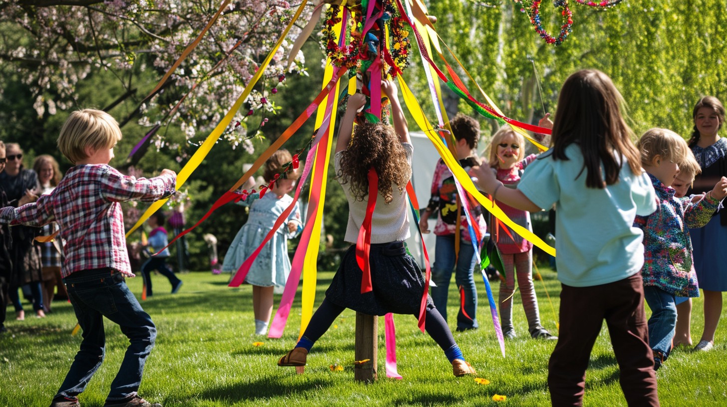 Free Maypole Dance Celebration Photo - Children, Maypole, Dancing ...