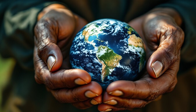 Connection With Earth Free Earth In Hands Image - Earth, Planet, Hands | Download at StockCake