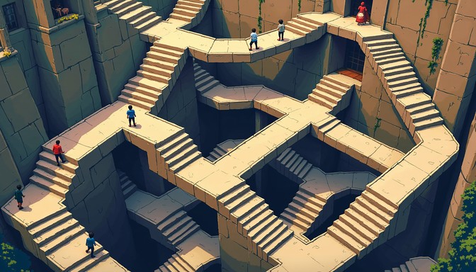 Free Impossible Staircase Labyrinth Image - Escher, Staircase, Illusion ...