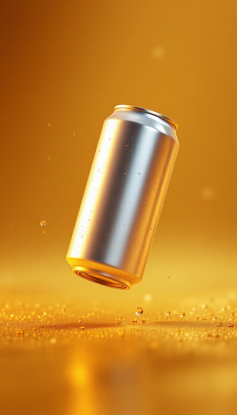Free Floating Golden Can Image - Aluminum, Floating, Minimal | Download ...