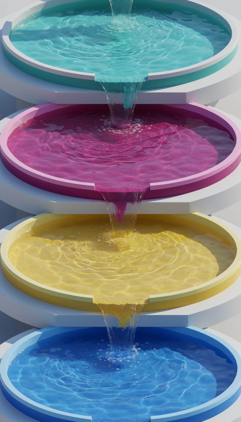 Free Colorful Cascading Pools Image - Cascade, Fountain, Liquid ...
