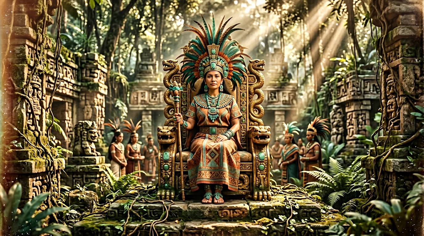 Free Aztec Queen Enthroned Image - Aztec, Queen, Woman | Download at ...