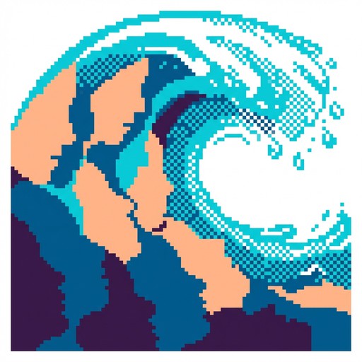 Free Faces Become Waves Image - Pixel, Faces, Waves | Download at StockCake