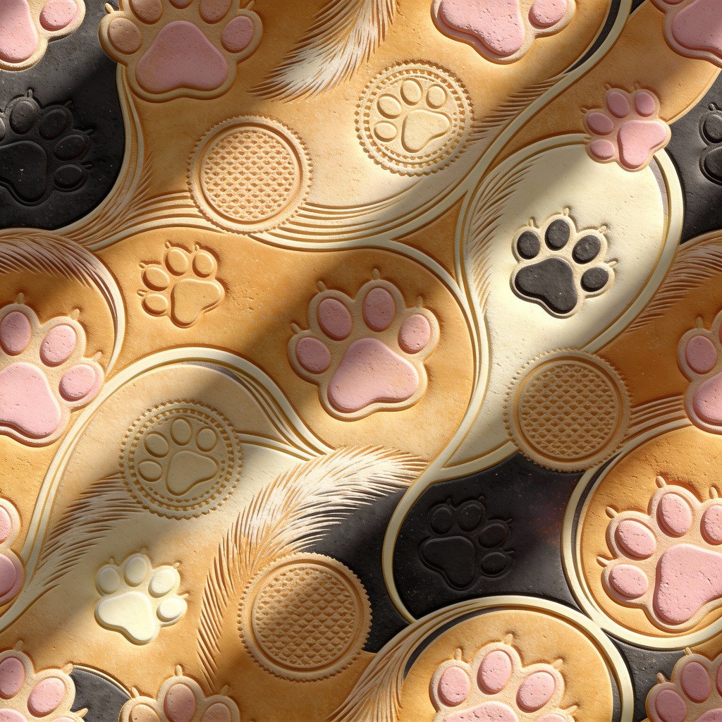 Free Embossed Paw Pattern Image - Paw, Prints, Pattern | Download at ...