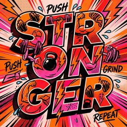 Free Explosive Fitness Typography Image - Typography, Fitness ...