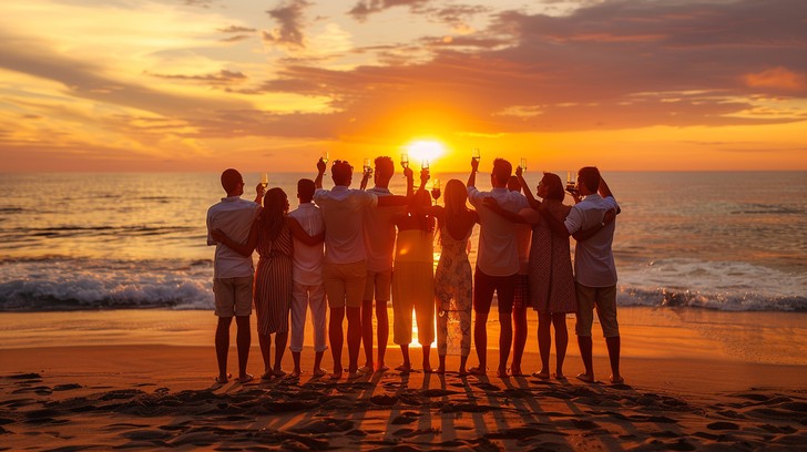 Friends In Sunset Free Beach Sunset Friends Image - Sunset, Beach, Friends | Download at ...
