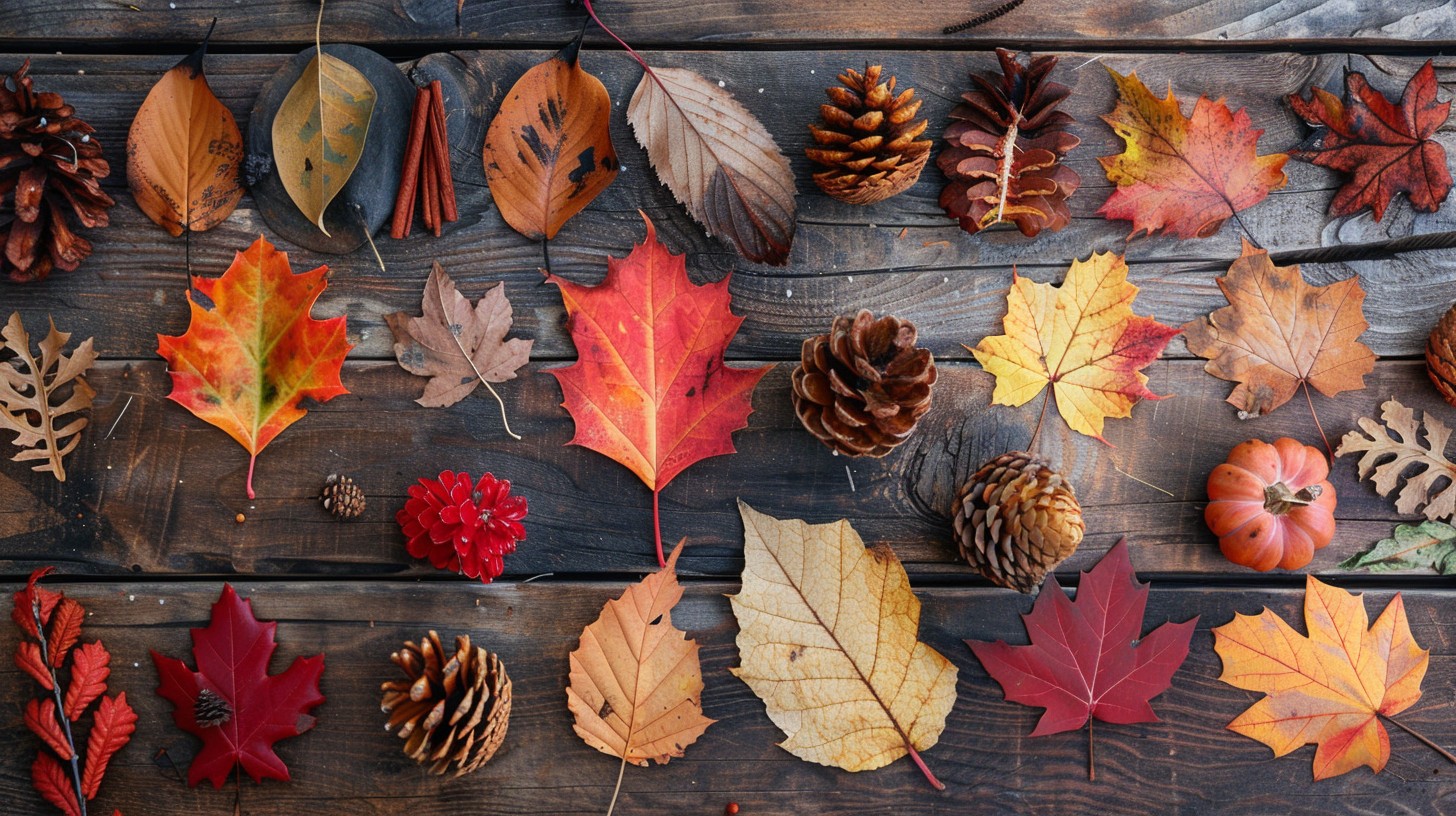 Fall Screen Displays Free Autumn Leaves Display Image - Autumn, Leaves, Pinecones | Download ...