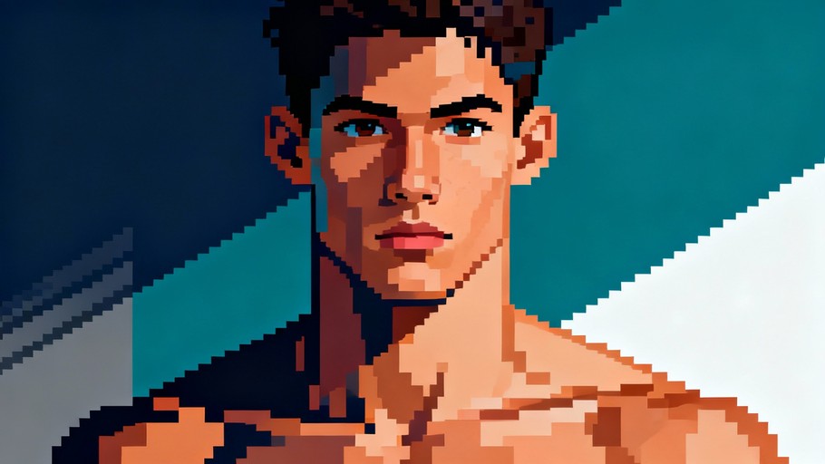 Free Confident Pixel Athlete Photo - Pixel, Art, Portrait | Download at ...