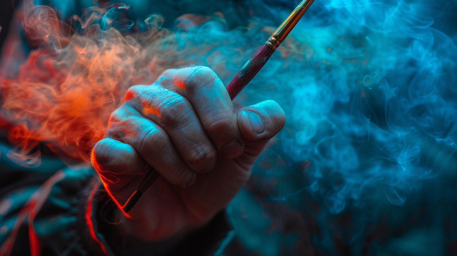 Free Surreal Smoking Hand Image - Hand, Smoke, Blue | Download at StockCake