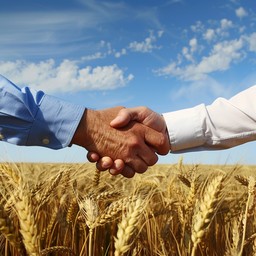 Farmig Partner Free Agricultural Partnership Formed Image - Handshake, Wheat, Field ...