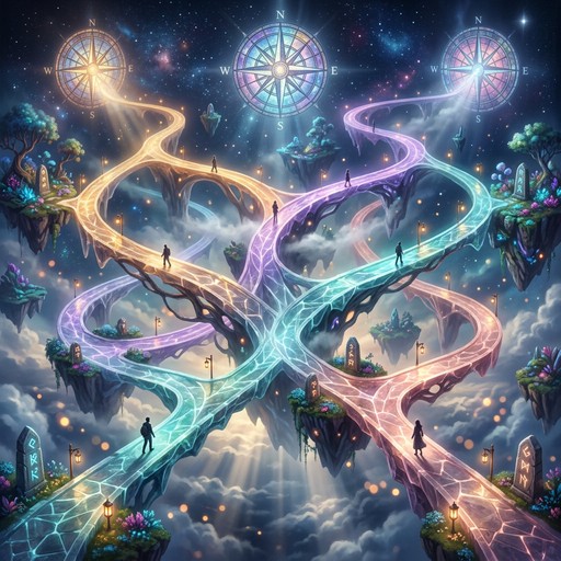 Free Infinite Cosmic Pathways Image - Fantasy, Surreal, Dreamscape ...