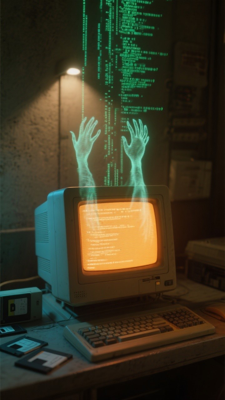 Free Digital Ghost Emerges Image - Terminal, Computer, Vintage ...