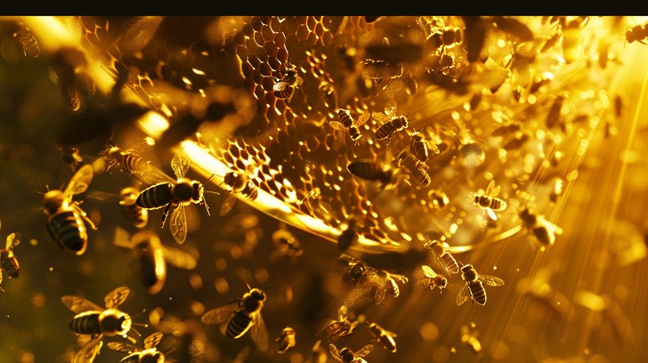 Free Bees at Work Image - Bees, Honeycomb, Golden | Download at StockCake