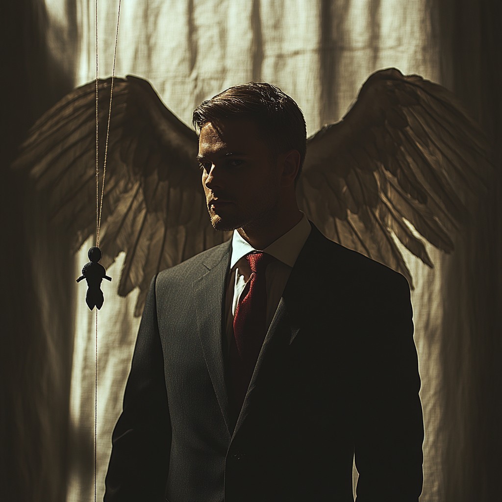 Free Angel In Shadows Image - Man, Angel, Wings | Download at StockCake