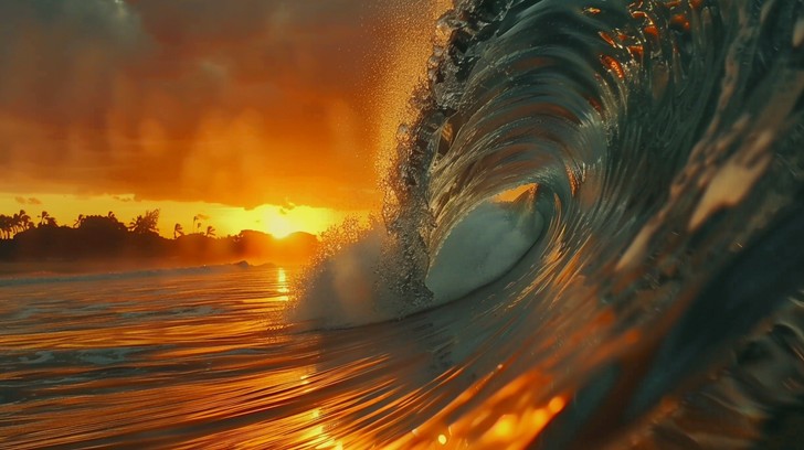 Free Sunset Wave Surf Image - Sunset, Ocean, Wave | Download at StockCake