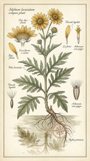 Free Compass Plant Illustration Image - Botanical, Illustration ...