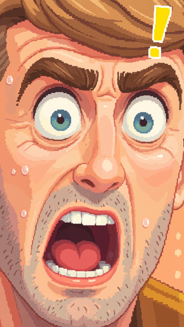 Free Surprised Pixel Portrait Image - Surprised, Shock, Pixel ...