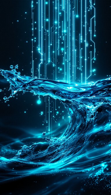 Free Cyberpunk Ocean Waves Image - Cyberpunk, Underwater, Digital ...