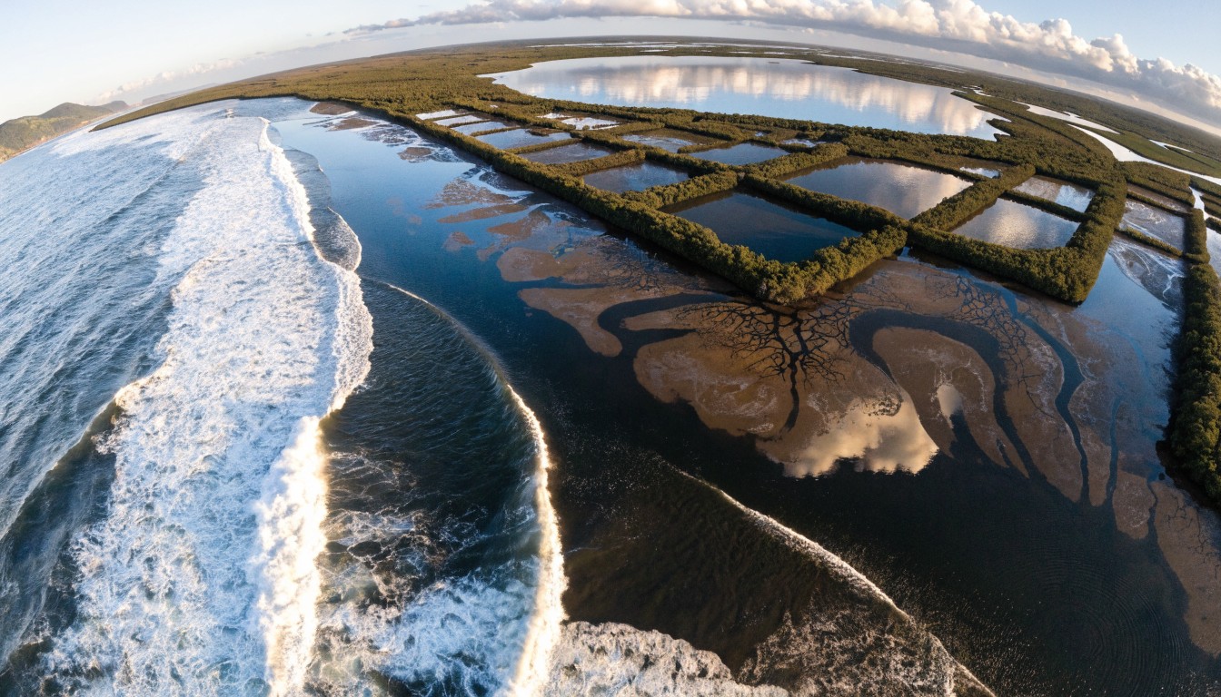 Free Ocean Meets Marsh Image - Aerial, Coastal, Wetland | Download at ...