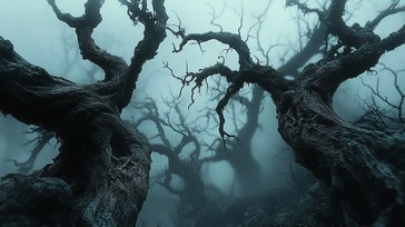 Gnarled Tree Mist Free Misty twisted trees Image - Misty, Trees, Fog | Download at StockCake