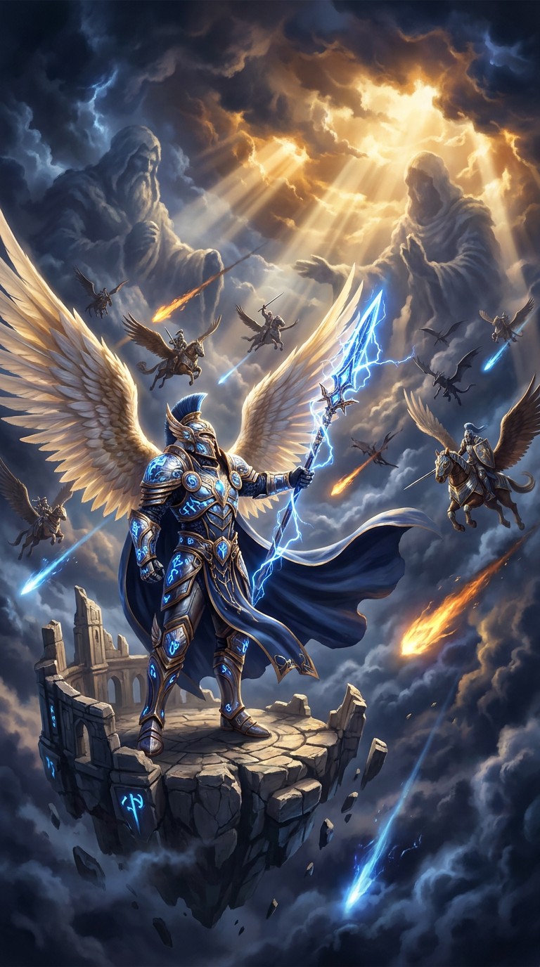 Free Celestial Warrior Rising Image - Warrior, Angel, Wings | Download ...