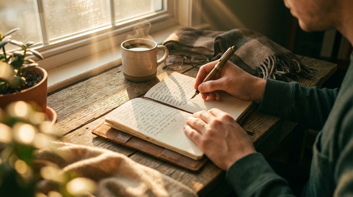 Peaceful Writing Free Cozy Writing Moment Image - Journal, Fountain Pen, Writing ...