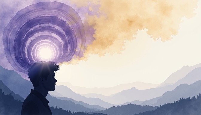 Free Consciousness Ripples Outward Image - Contemplative, Silhouette ...