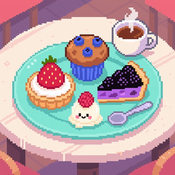 Free Sweet Pixel Treats Image - Pixel, Dessert, Berries | Download at ...