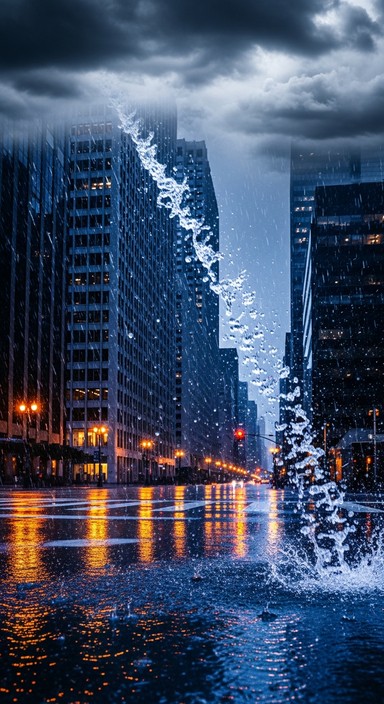 Free Rainy City Dreams Image - Rain, Cityscape, Twilight | Download at ...