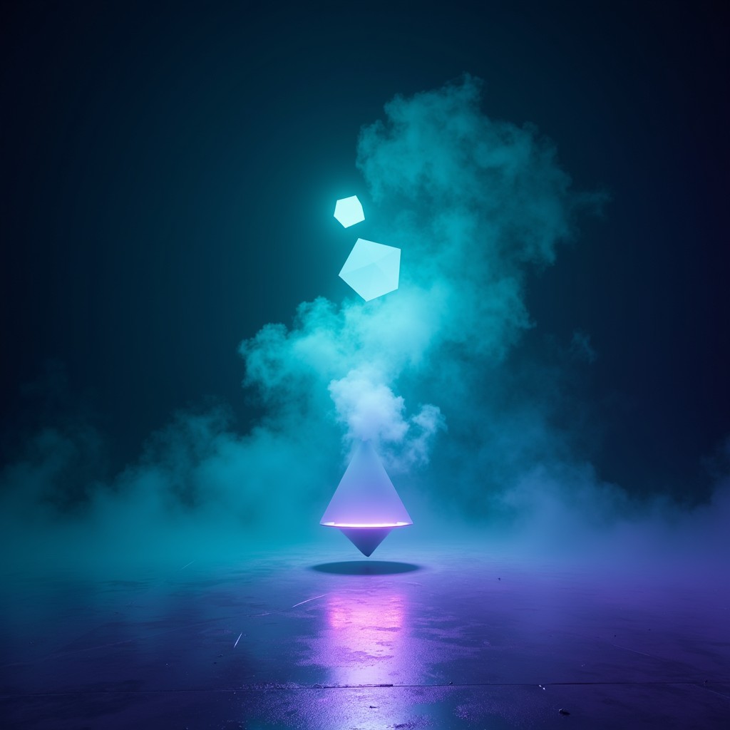 Free Geometric Light Symphony Image - Geometric, Cyan, Purple ...