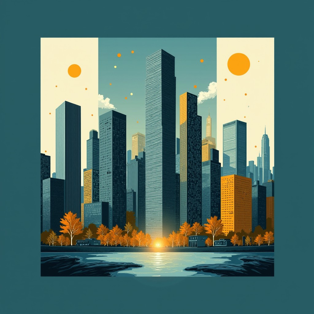 Free Minimalist City Glow Image - Cityscape, Geometric, Minimalist ...