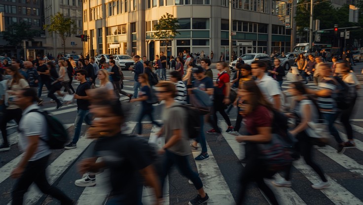 Free Busy City Intersection Image - Urban, Pedestrians, Crossing ...