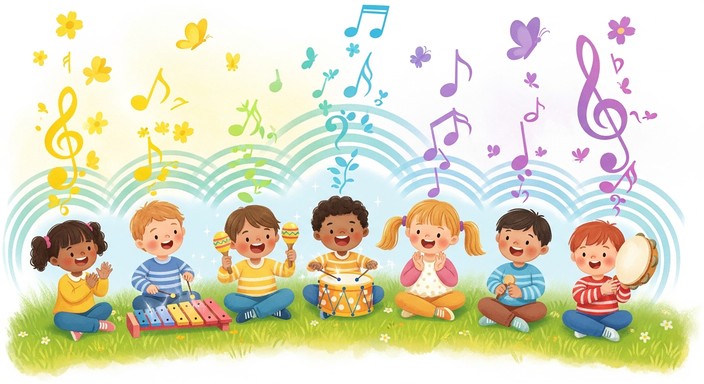 Kids Creating Music Free Kids Making Music Image - Children, Music, Illustration | Download ...