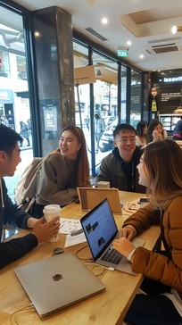 Free Friendly Coffee Meetup Image - Friends, Coffee, Laughter ...