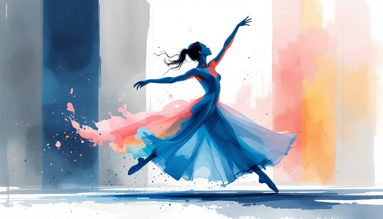 Free Dancing Through Colors Image - Watercolor, Dance, Ballet ...