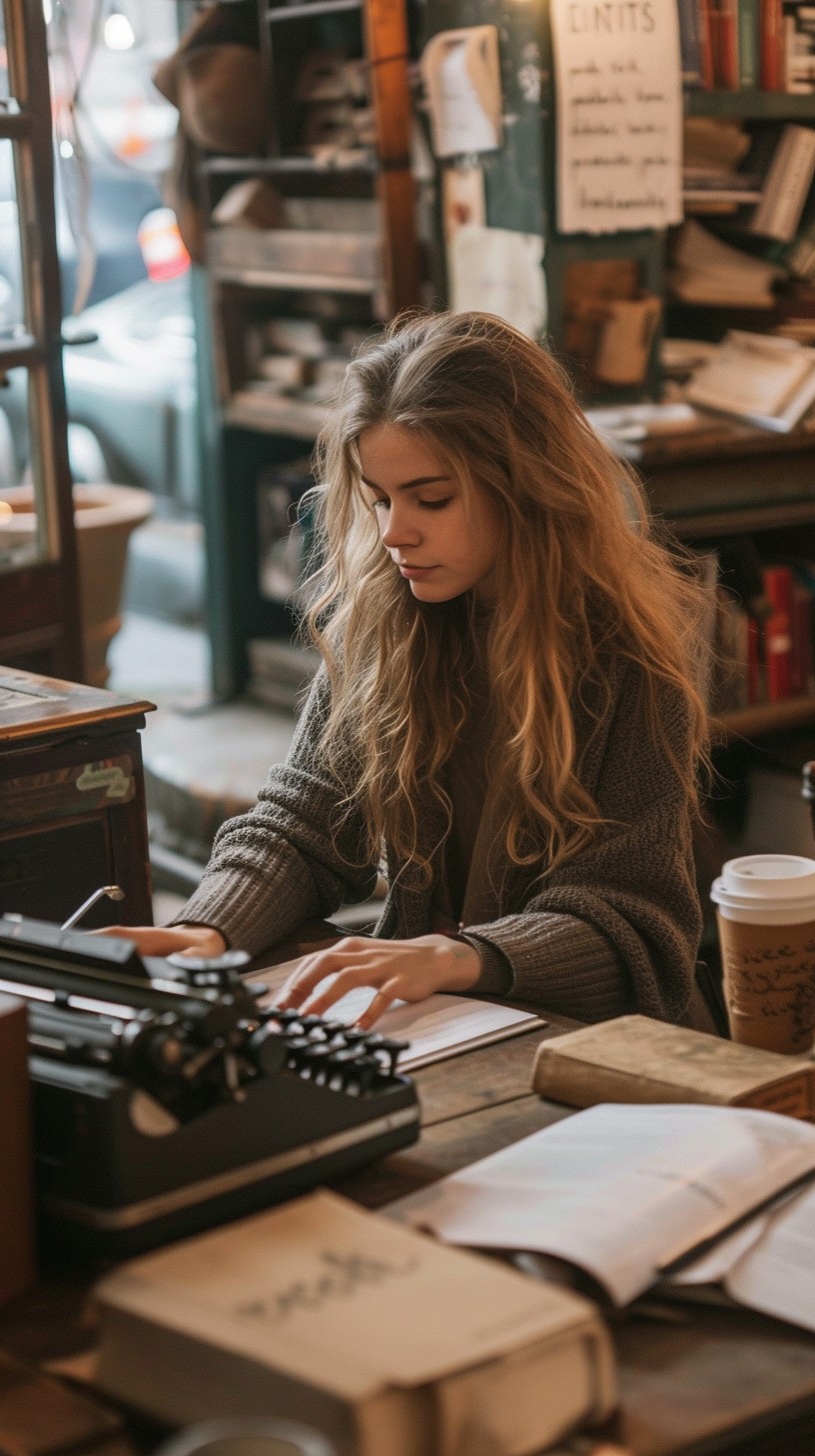Download Typewriter Creative Writing Image - Woman, Typewriter, Writing ...
