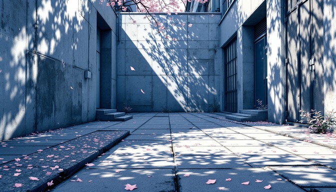 Free Concrete Courtyard Solitude Photo - Anime, Manga, Illustration ...