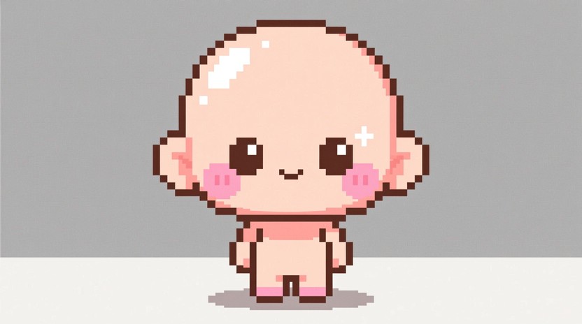 Free Cute Pixel Baby Image - Kawaii, Pixel, Chibi | Download at StockCake