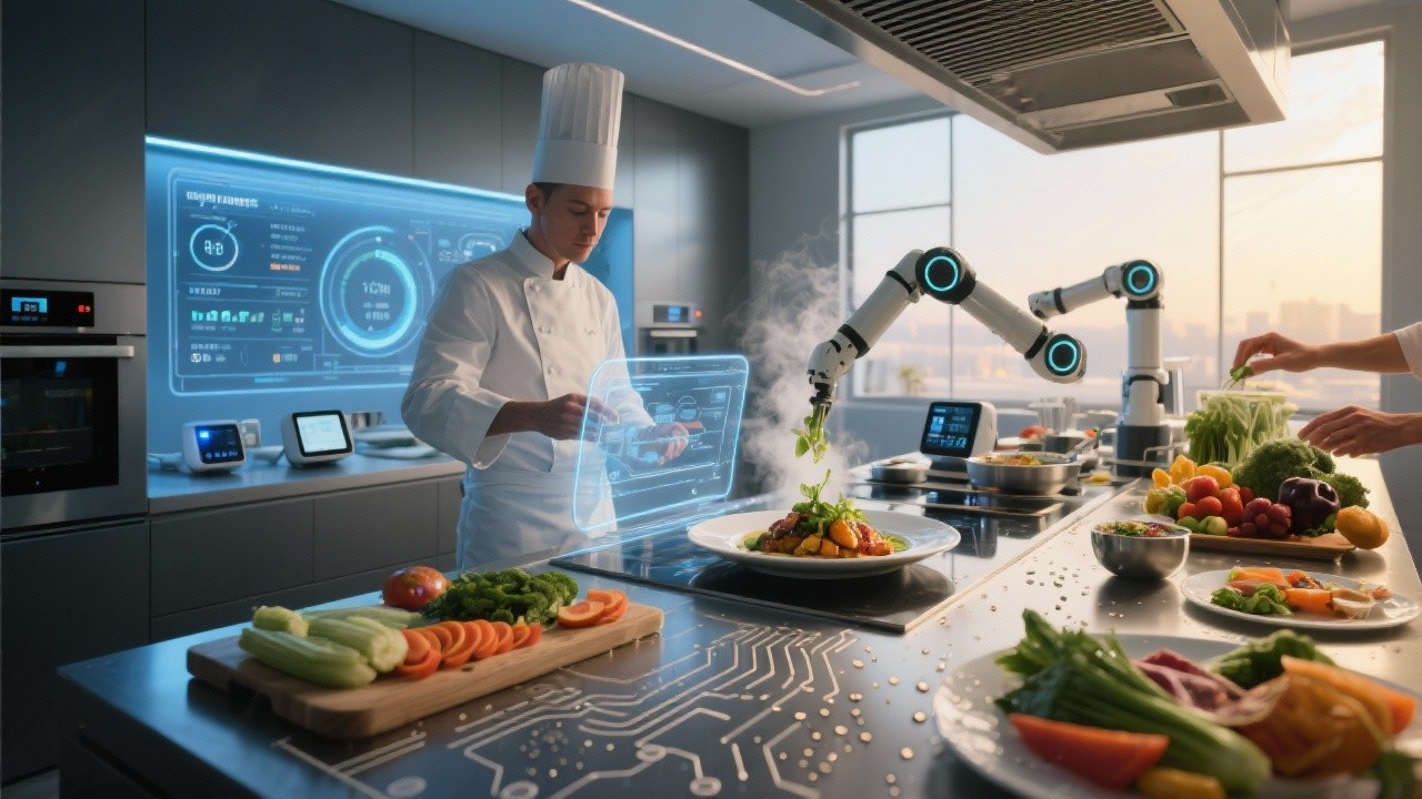 Robotic Cooking Graphics Free Robotic Cooking Assistant Image - Futuristic, Kitchen, Chef ...