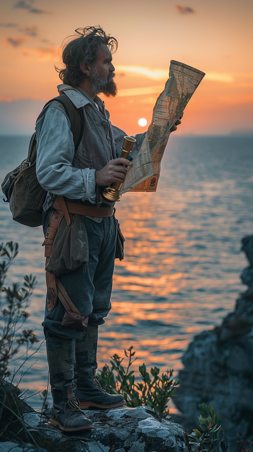Free Explorer at Dusk Image - Explorer, Sunset, Map | Download at StockCake